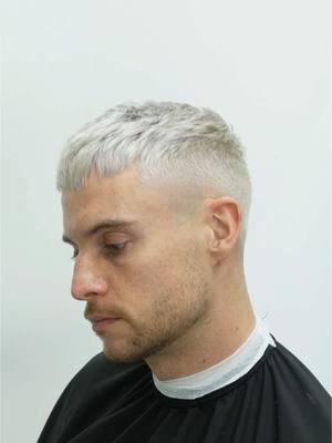 Bleach and tone on a textured crop hairstyle  @pravana  Dm me for any haitcolor consultations #dtlabarber #losangelesbarber #losangeles #haircut #dtla #bleached #menscut #haircolor #hair 