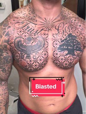 Finally filled in my full upper body with geometric patterns which pattern is your favorite? Chest, shoulder, or traps ?  #tattoos #men #inked #tatted #geometric #art #masterpiece #tatts #tatt #ink #inkmaster #chesttattoo #necktattoo #armtattoo #shoulder 