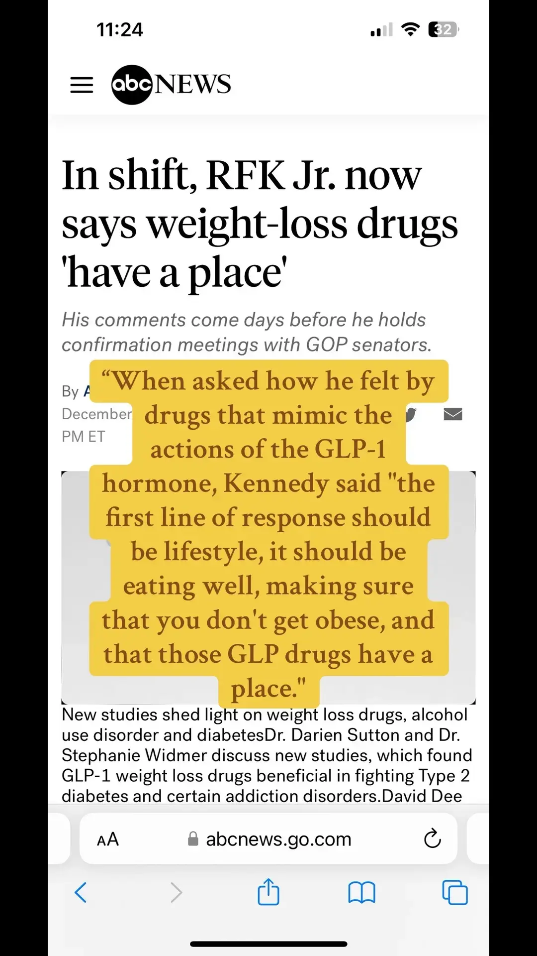 “The seeming endorsement of medications such as Ozempic, Wegovy, Mounjaro and Zepbound from two people who have Trump's ear is likely to be a relief for the pharmaceutical industry following Kennedy's sharp questioning of America's reliance on weight-loss medications. Previously, Kennedy has said that if America paid more for quality food, it would solve the obesity crisis "overnight" -- a statement obesity experts criticized as overly simplistic.” #glp1community #WomenSupportingWomen #cardiovascularhealth #fypシ #GLP1Journey #SelfCareJourney #SelfCareTips #fyyyyyyyyyyyyyyyy #cardiovascularhealth #zepboundjourney #zepboundtips #ResearchBasedWellness #SelfWorthMatters #ObesityIsADisease #fy 