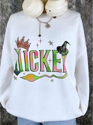 Perfect Wicked sweatshirt for you 👑🧙🏻‍♀️ #wicked #wickedthemusical #wickedmovie #wickedwitch #wickedsweatshirt #arianagrande #cybthiaerivo #glinda #glindathegoodwitch #popculture #wicked2024 #jonmchu #defyinggravity 