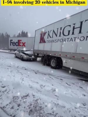 December 13, 2024 - Driver critical after pileup on I-94 involving 20 vehicles in Michigan #snow #snowstorm #winterstorm #winterdriving #winter #lakeeffectsnow #disaster #severeweather #weather #news #December #2024 #driver #critical #pileup #I94 #involving #vehicles #Michigan #USA #foryou #viral 