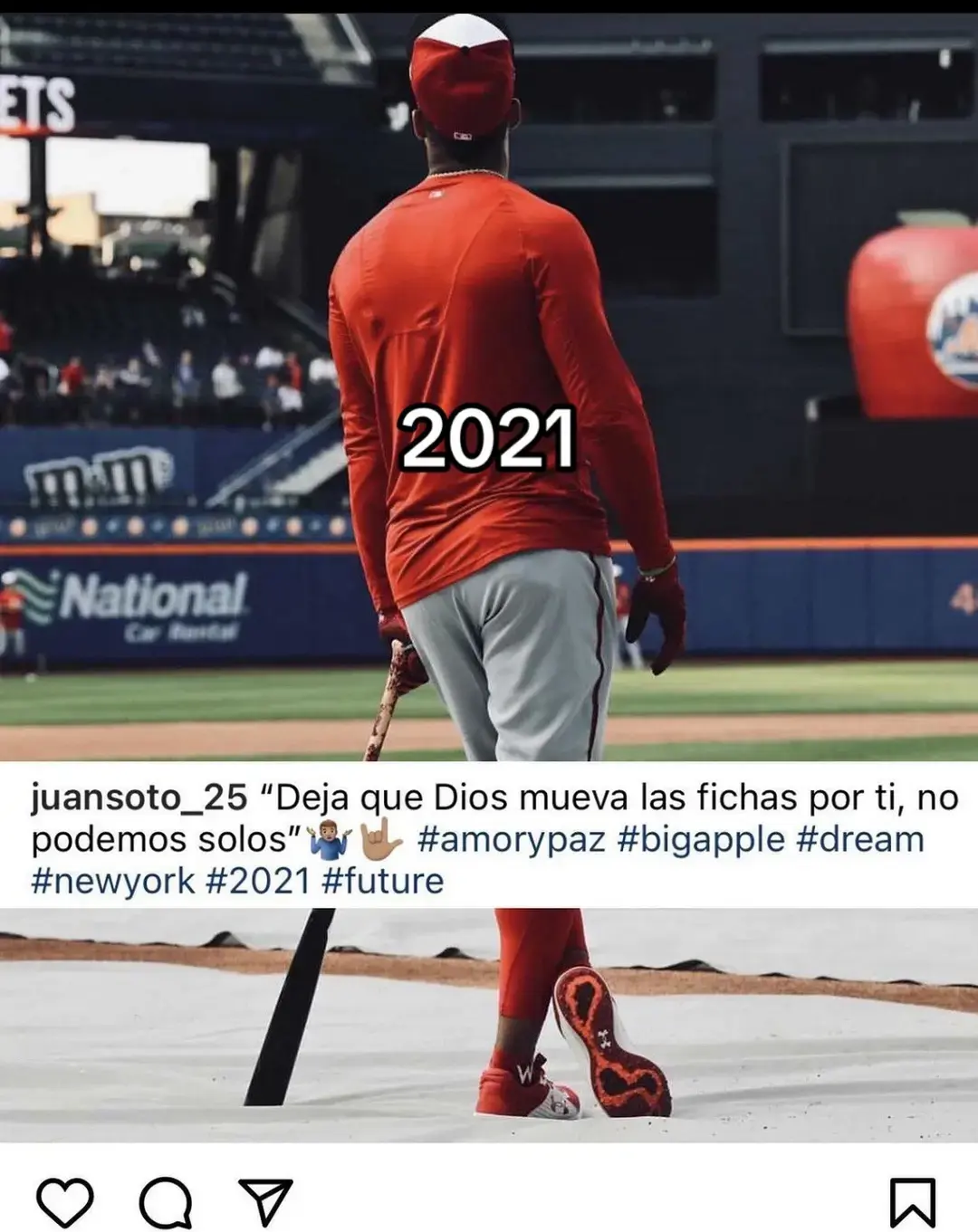 Juan Soto unos de los peloteros del momento, en el 2021 colgo esa foto en el Citi Fiel y mira en el 2024 firma por 15 años con los Mets.  #juansoto #unchindpelota #ivancruzrd #mets 