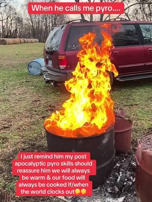 Skills….🤭 #farmlife #fire #burn #flames #postapocalypse #skills #farmtok #fyp #fypシ #fypシ゚viral #foryoupage 