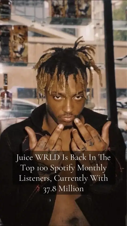 Juice WRLD Is Back In The Top 100 Spotify Monthly Listeners, Currently With 37.8 Million #LLJW #juicewrld9994l🐐 #juicewrldfanpage #keepingthememoryalive🙏💙 #juicewrld9994life💔🖤 #juicewrld999unreleased #ThePartyNeverEnd 