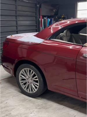 Wrapping a Chrysler in Gloss Burgundy Red ♥️ #vinylwrap #carwrap #vinylwrapping #carwrapping #wrapping #wraps #wrappedcars #vehiclewrap #trending #foryou #fyp #chrysler #chrysler200 #carsoftiktok 