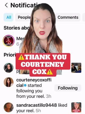 ⚠️I FEEL SO HONORED RIGHT NOW THAT COURTENEY COX FOLLOWED ME ON MY IG! Thank you my forever Gale Weathers!⚠️ ✅FOLLOW FOR ALL THINGS HORROR  #courteneycox #galeweathers #spooksandghoulzz #horrorlovers #horror #allthingshorror #screamfranchise #screammovie #scream #ghostface 