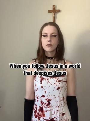 When you follow Jesus in a world that despises Jesus. ✝️ #christianity #christian #christians #alternativechristian #altchristian #christianmetalheads #christianmetalhead #christiangoth #christianpunk #christianemo #jesusfreak #jesusfreaks #blacksheep #worldfulloflies #crazy #jesusisthewaythetruthandthelife #followJesus #standfirminyourfaith #standfirm #worldistemporary #iloveJesus #jesussaves #jesusloveseveryone 