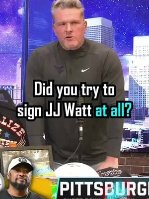 What a line 😂😂 @Pittsburgh Steelers @JJ Watt #miketomlin #jjwatt #jjwattwednesdays #wattwednesdays #pittsburgh #pittsburghsteelers #steelers #steelersnation #tjwatt #steelersfootball #nfl #nflfootball #football #footballtok #sports #sportstok #patmcafee #patmcafeeshow #thepatmcafeeshow #thepatmcafeeshowclips #mcafee #pmslive 