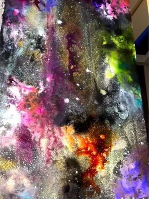 The pillars Of Time- Nebula. 24”x48” on birch wood- #artistsoftiktok #art #artbyfed #wynnmodernart #paint #Love #space #nebula #interiordesign 