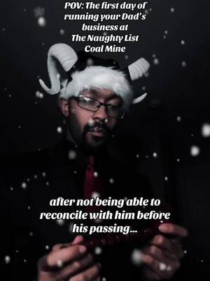 It’s a tough Christmas for Kole. While he had never been close with his father, he respected what he made for himself. He just wish he had made the choice to apologize… #thevlnsnetwork #kolekrampus #naughtylist #northpole #krampus #kendricklamar #fathertime 