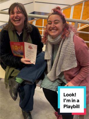 Replying to @letti Part 3 — Look! I’m in a Playbill!  Loved being silly with @maggie & I can’t believe I was the inside cover of The #BroadwayCares Red Bucket Follies Playbill this year.  This keeps getting more and more surreal.  #playbill #theatrekid #nyc #redbucketfollies @Broadway Cares @The Museum of Broadway @Disney on Broadway #bwaysho #disney 