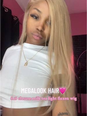 this wig already came styled in a side part too😍😍😍 love the color and quality 🩷 #fyp #megalook #megalookhair #wig #blackgirlblonde 