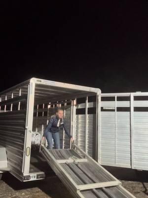 Let’s load the trailer for this weekends show. #fyp #influencer #showcattle #keepinitcountry #showlife #cattle #viralvideo #packing #trailer #westernfashion 