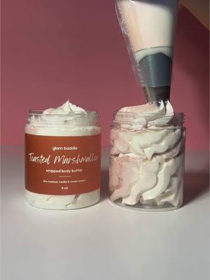 here’s how I make our sweetest body butter yet 🤭 toasted marshmallow has been your winter fave for 3 years straight—and for good reason 🏆✨ it’s whipped to perfection, packed with skin-loving ingredients, and leaves your skin feeling buttery soft and oh-so-smooth 🤎 imagine stepping out of the shower, your skin wrapped in a cozy cloud of warm marshmallows and creamy vanilla sweetness 🍬❄️ it’s like your favorite winter dessert but better—because it’s on you 😍 no sticky mess, just luxuriously moisturized, soft-to-the-touch skin that smells downright irresistible 🧴✨ toasted marshmallow is what we call a gourmand fragrance—it’s sweet, dessert-inspired, and full of cozy vibes. think notes of creamy vanilla, sugary marshmallow, and a hint of caramelized perfection 🤤 these scents are perfect for anyone who loves warm, inviting fragrances that make you smell as good as your favorite winter treat! and let’s be real, baddies—what’s self-care without a little indulgence? treat yourself to the best-selling winter body butter that everyone (yes, everyone) is obsessed with 💅❄️ ✨ about glam baddie: everything you need to complete your self care routine - luxe body care to make you feel good, look great & smell amazing 🤩 #toastedmarshmallow #gourmandfragrance #softskingoals #luxurybodybutter #winterselfcare #skingoals #bodycareessentials #sweetfragrance #glambaddie #smellamazing #skincareluxury #smallbusinesslove #perfumetiktok 