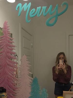 The lettering has been the most frustrating part so far #christmasdiy #easychristmasdiy #easydrawing #bathroomdecor #pinkchristmas #chalkmarker #acrylicmarker #acrylicart #mirrorart #mirrorpainting #windowart #windowpainting #christmaswindowpainting #acrylicpainting #cheapchristmasdecorations #christmasonabudget 