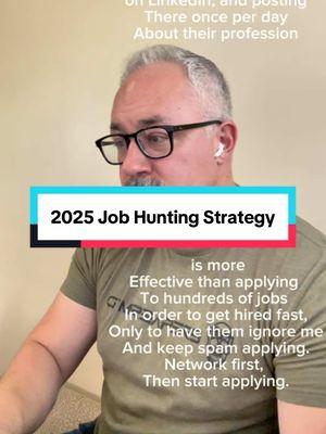 #creatorsearchinsights How to actually get a job in 2025: 	1.	Connect with 100 people per week in your industry on LinkedIn. 	2.	Post once a day marketing yourself as an expert in your field. 	3.	Only then start to apply for jobs each week once that is done. Network and branding first. #getajob2025 #jobhuntingtips #careergoals #networkingtips #linkedinstrategy #personalbranding #jobsearchstrategies #careercoach #professionalnetworking #jobtips2025 #buildyourbrand #jobsearchhelp #linkedinbranding #careerbuilder #jobmarket2025 #jobseekeradvice #careeradvice #networklikeapro #expertbranding #jobsearchsuccess #careeropportunities #linkedinmarketing #landthejob #professionalbranding #jobhuntmastery 