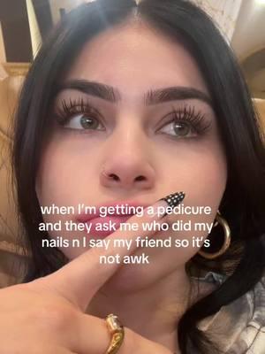 like why am I too shy to say me LMAO #nailtech #nailhumor #nails #gelx #pedicures 