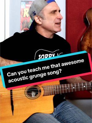 What’s your favorite acoustic grunge tune? #guitarist #guitarlesson #grunge #pearljam #plush #stonetemplepilots #chriscornell #aliceinchains 