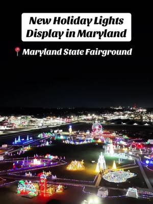 Christmas lights at the State Fairgrounds 1st Annual Holiday Light  Spectacular  📍Maryland State Fairgrounds in Timonium, MD 🖇️ Mdholidaylights.com  🗓️ Daily - Dec 30  🕛 5PM-10PM 🎟️ $10 and up depending on date & time you visit 🎅🏻Santa every night until 12/23 🅿️ Free ☕️ Warm drinks available & spirits too #baltimorecounty #baltimoretiktok #baltimoremd #christmaslights #maryland #marylandcheck 