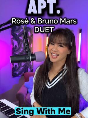 APT by Rosé of Blackpink & @Bruno Mars #apt #roseblackpink #brunomars #singingduet #singwithme #singingchallenge 