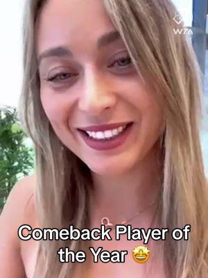 Back & better than ever! 💪 Paula Badosa is the 2024 Comeback Player of the Year! #WTA #Tennis #PaulaBadosa 