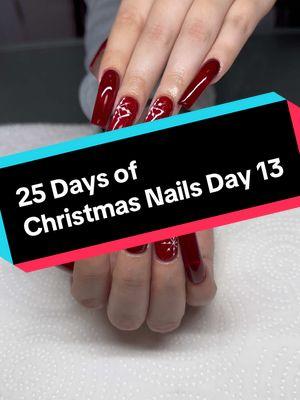 25 Days of Christmas Nails Day 13 #christmasnailart #nails #decembernails #nailart #uñasnavideñas #uñasdeldia #uñasdecoradas #uñas #redchristmasnails #uñasrojasnavideñas #rednails #uñasrojas