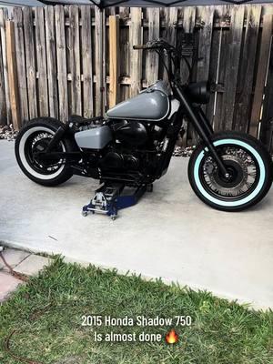 2015 Honda Shadow 750 is almos done #almost #inprogress #project #custom #honda #shadow #bobber 