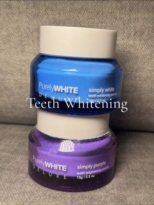 im loving both  @purelywhitedeluxe #teethwhitening #teethwhiteningpowder #purelyWHITE #purelywhitedeluxe #teeth #tiktokshopholidayhaul #newyearnewme #newyearnewaura 