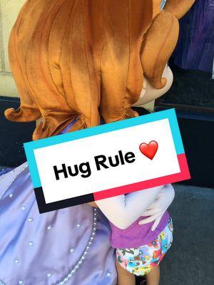 Disney Hug Rule ❤️🥰🤗 Thanks for the lifetime of memories @Disney @Disney Parks #disney #disneyworld #disneyland #disneyparks #hug #Love #hugrule #disneyhug #disneyhugrule #sofia #sofiathefirst 