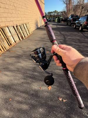 Pink Dark Matter Psychedelic Inshore Spinning Rod with a Shimano Vanford 5000 Spinning Reel. That’s what she told me to tell you. #jandhtackle #fishing #inshore #jigging #darkmatterfishing @Dark Matter Fishing 