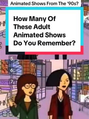 How many of these adult animated shows from MTV, Comedy Central, FOX and others do you remember? #90s #90skids #90sshows #90scartoons #90sthrowback #90smtv #90sanimation #cartoon #mtv #comedycentral #fox #mtv2 #nostalgia #memoryunlocked #memorylane #daria #celebritydeathmatch #kingofthehill #beavisandbutthead #futurama #drkatz #thepjs 