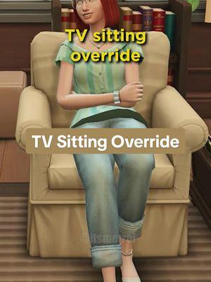 override the sims 4 tv sit pose with this mod! #thesims #sims4mods #simstok 