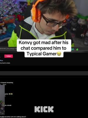 Konvy got mad after his chat compared him to Typical Gamer 😭 || #konvy 