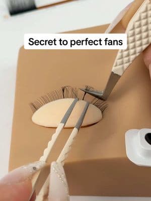 Flawless fans with the right tweezers ✅ Using our mochi bun tweezer duo 🤍 #lashbusiness #lashgirl #lashartistoftiktok #lashtechtips #lashesoftiktok #lashtok💓 #lashsupplies #fypツ #lashtweezers #lashextensions #lashesonfleek #fypage 