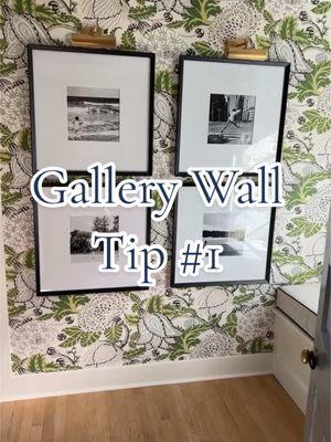 Tip # 1 on how to hang gallery wall photos! Stay tuned for tip # 2! #gallerywalldecor #gallerywallinspo #designtips #barrickmandesign #fyp #designtok #interiordesign #design