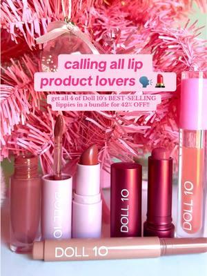 If you’re a lippie girl, you’ll LOVE this bundle! Get 4 of Doll 10’s BEST SELLING lip products (including our VIRAL Lip Wardrobe) for only $60- that’s 42% OFF! 💄🥳💖 HURRY- this bundle is exclusive to TikTok Shop with LIMITED QUANTITIES available! 🙌  #lippies #lipproducts #lipcombo #lipproductlover #favoritelipproducts #lipbundle #makeupbundle 