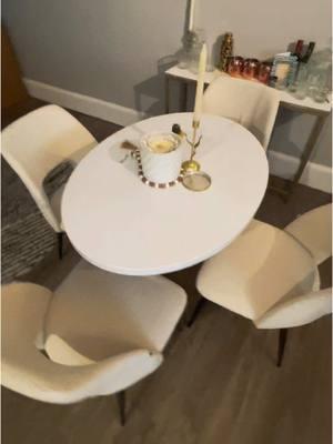 New dining room chairs by Hokku Designs from Wayfair. #fyp #foryoupage #apartment #apartmentliving #DIY #design #interiordesign #rentalfriendly #apartmentvlog #wlw #apartmentdecorating 