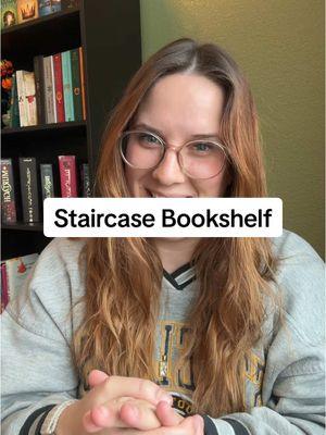 The staircase bookshelf is being installed next week! Somebody pinch me😁 #bookshelf #bookshelftour #bookshelforganization #bookshelfdecor #bookish #BookTok #bookworm #booktokfyp #booklover #books 