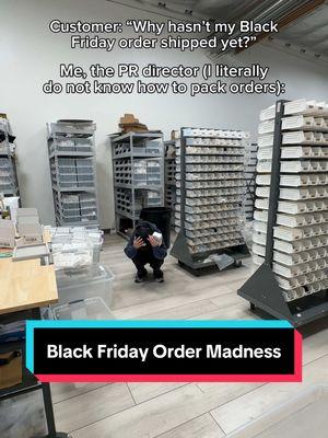 Guys we are trying our best to get all your orders out I promise 🤣 the bts reality of a huge sale is chaos in the warehouse #sale #funny #foryou #jewelry #SmallBusiness #jewelrycompany #pr