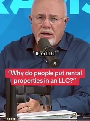 “Why do people put rental properties in an LLC?” #daveramsey #landlord #rentalproperty #moneytok 