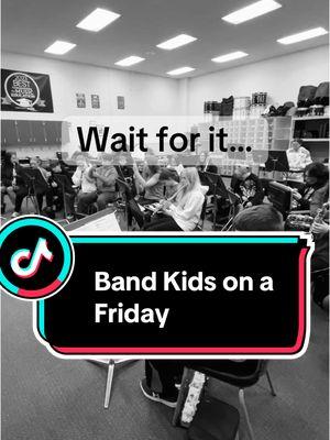 Not your average band director. Not your average band kids. 😏 #Band #banddirector #Friday #RebeccaBlack #whatwasimadefor #middleschool #funny #dance #middleschoolband #darthglader #fyp 