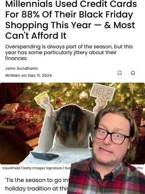 Millennials and Gen Z are getting debt and anxiety for Christmas 2024 as they go into record debt and use buy now, pay later programs at unprecedented rates this holiday season #millennial #genz #debt #holidays #christmas #buynowpaylater #economy 