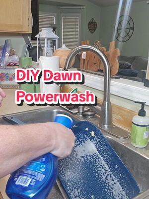 DIY Dawn Powerwash!  I love this kitchen hack!  If you wanna save yourself some 💰 then make this!  If not- spend the $7 bucks for the refills.  You're welcome!!  #dawnpowerwashdishspray #DIY #KitchenHacks #kitchentips 