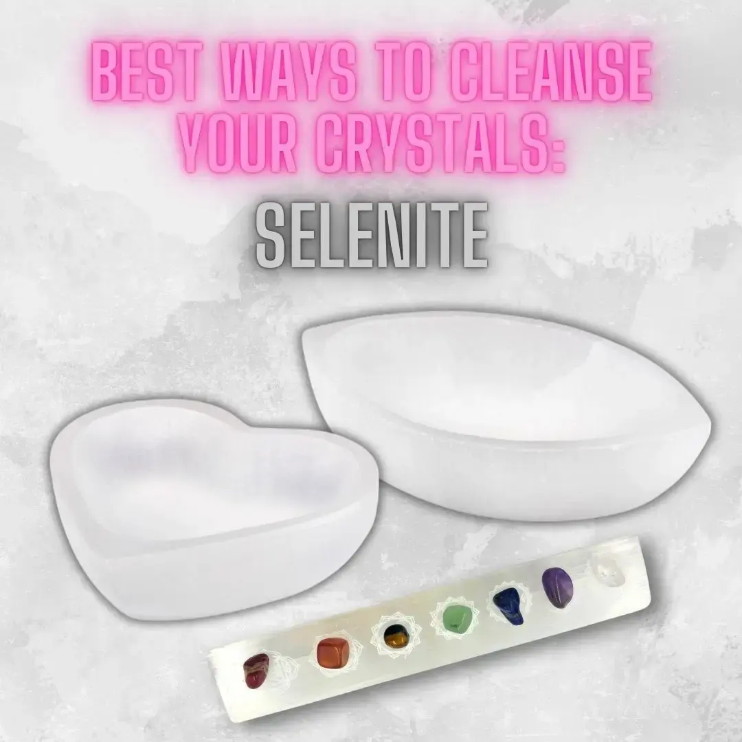 We offer amazing tools like Selenite to cleanse your crystals and jewelry! From charging plates to trinkets bowls, we have it all🤍  #selenite #selenitecrystal #cleanse #cleansewithselenite #selenitebowl #selenitecrystals #selenitetrinketbowl #explore #shoplocal #wellness 