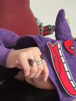 Depressed af but i love my cheap gengar onesie. #gengarpokemon #gengar #goth #gothgirl #gothgf #gothtok #piercings #splittonguelife 