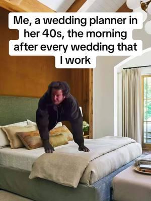 My aging body is the absolute hardest part of being a wedding and event planner! #weddingplanner #eventplanner #middleaged #over40club #weddinghumor #Meme #MemeCut #capcut #homealone #weddingtiktok #weddingtok #fyp 