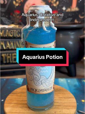 Aquarius: Creative and Independent #zodiacsigns #aquarius #zodiac #magicpotion #deskfidget #potion #fidget #handmade #SmallBusiness #eyecandypigments #mesmerizing #airsigns 