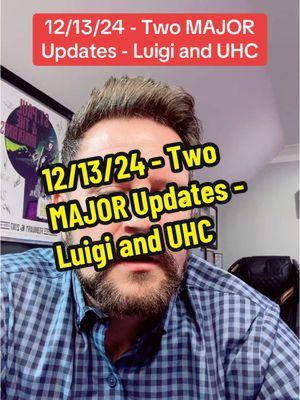 12/13/24 - Two MAJOR Updates - Luigi and UHC 🤯 #uhc #CEO #Questioning #Police #BreakingNews #News #Report #Urgent #custody #name #manifesto #attorney #evidence #fyp #aetna #luigi #nyc #autism  