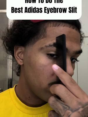 Adidas Eyebrow Slit Tutorial😭 #barber #barberasmr #shaveasmr #lineup #eyebrowslit #creatorsearchinsights 