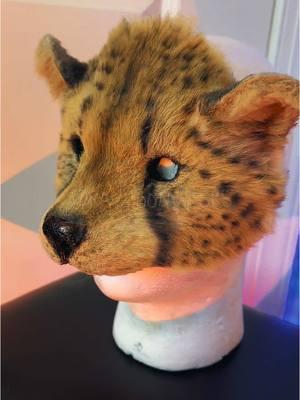 Cheetah mask commission! #mask #animalmask #therian #therianmask #realistic #realistictherianmask #cheetah #cheetahtherian #cheetahtherianmask #cheetahtherian🐆🐾 #theriangear #quadrobics 